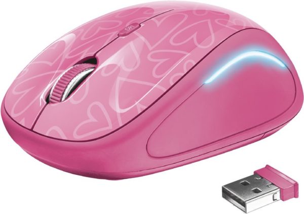 Trust Yvi FX Wireless Mouse - pink AZOTTHONOM