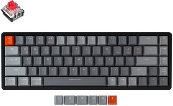 Keychron K6 65% Gateron Hot-Swappable Red Switch Mechanical - US AZOTTHONOM