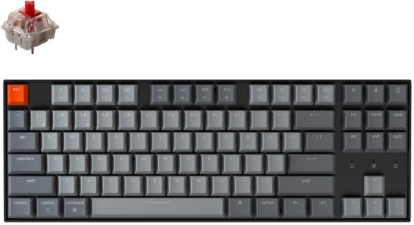 Keychron K8 TKL Gateron Hot-Swappable Red Switch Mechanical - US AZOTTHONOM