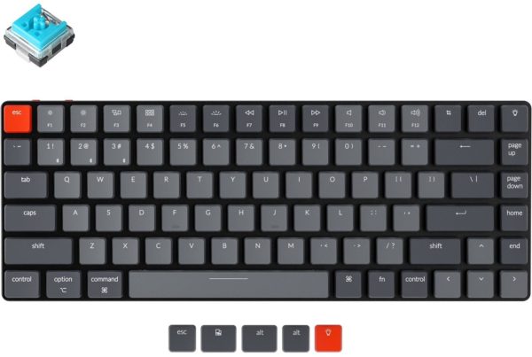 Keychron K3 TKL Ultra-Slim Low Profile Hot-Swappable Optical Blue Switch - US AZOTTHONOM