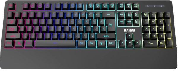 MARVO K635 Membrane RGB - US + Wrist Rest AZOTTHONOM