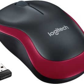 Logitech Wireless Mouse M185 piros AZOTTHONOM