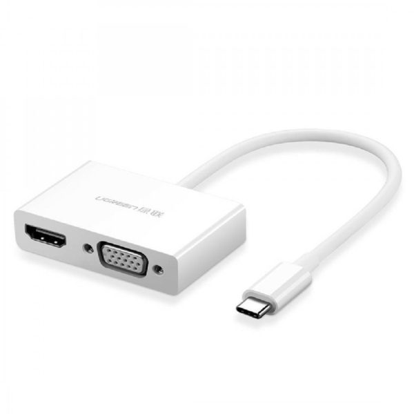 UGREEN USB Type C to HDMI + VGA Converter White AZOTTHONOM