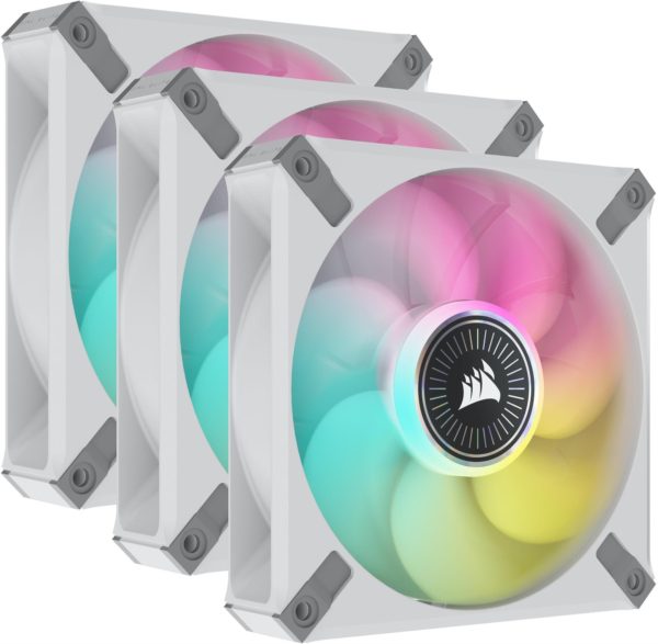 Corsair ML120 RGB ELITE White Triple Pack + Lightning Node Core AZOTTHONOM